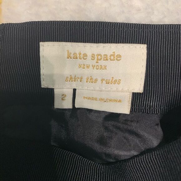 Kate Spade New York black mini skirt Sz 2 - Picture 5 of 8